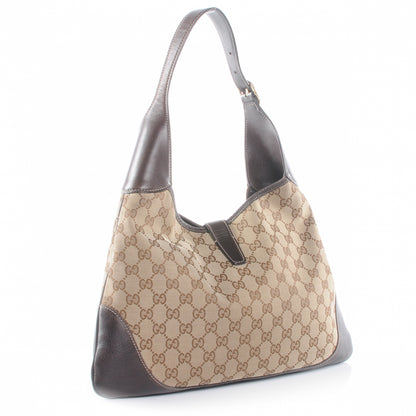 Gucci Monogram Web Jackie O Bouvier Hobo Dark Brown 3 of 8