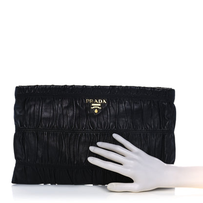 Prada Nappa Gaufre Clutch Nero Black 2 of 11