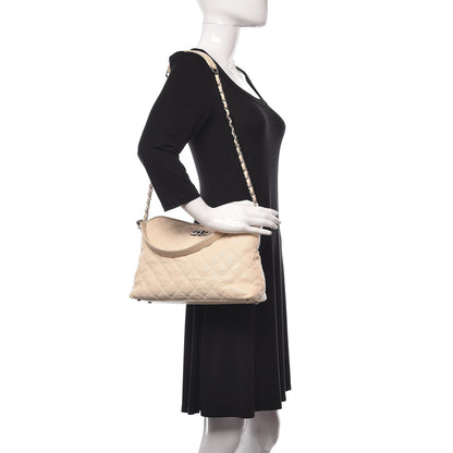 Chanel Caviar Quilted French Riviera Hobo Beige 2 of 13