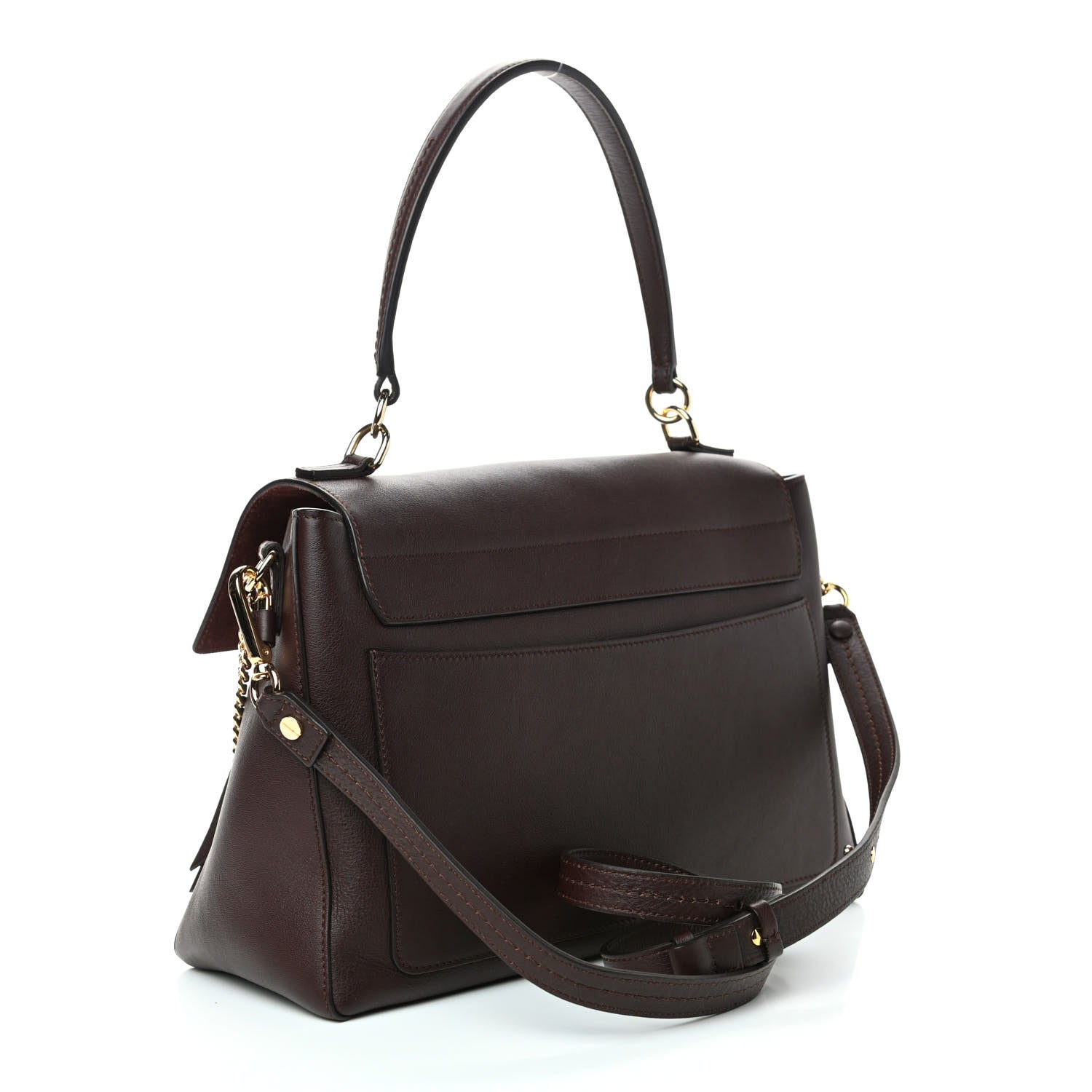 Chloe Calfskin Medium Faye Day Shoulder Bag Carbon Brown 2 of 4