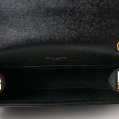 Saint Laurent Grain De Poudre Small Monogram Kate Satchel Black 5 of 8