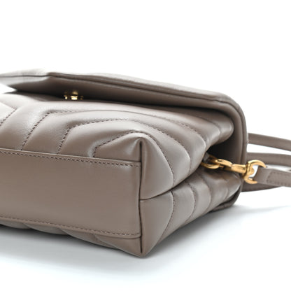 Saint Laurent Calfskin Y Quilted Monogram Toy Loulou Crossbody Bag Taupe 8 of 8