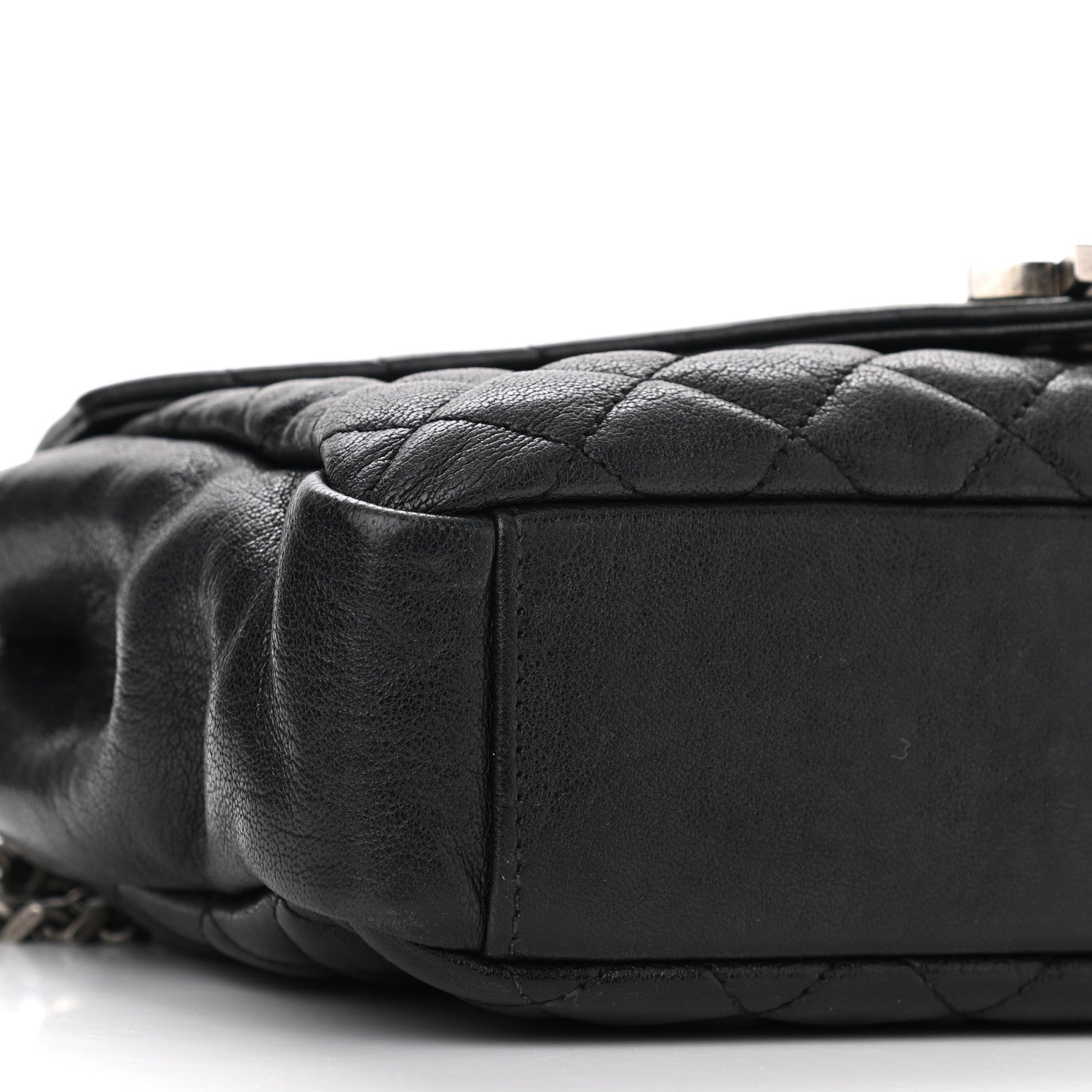 Saint Laurent Sheepskin Tri-Quilt Monogram Medium College Bag Black 5 of 12