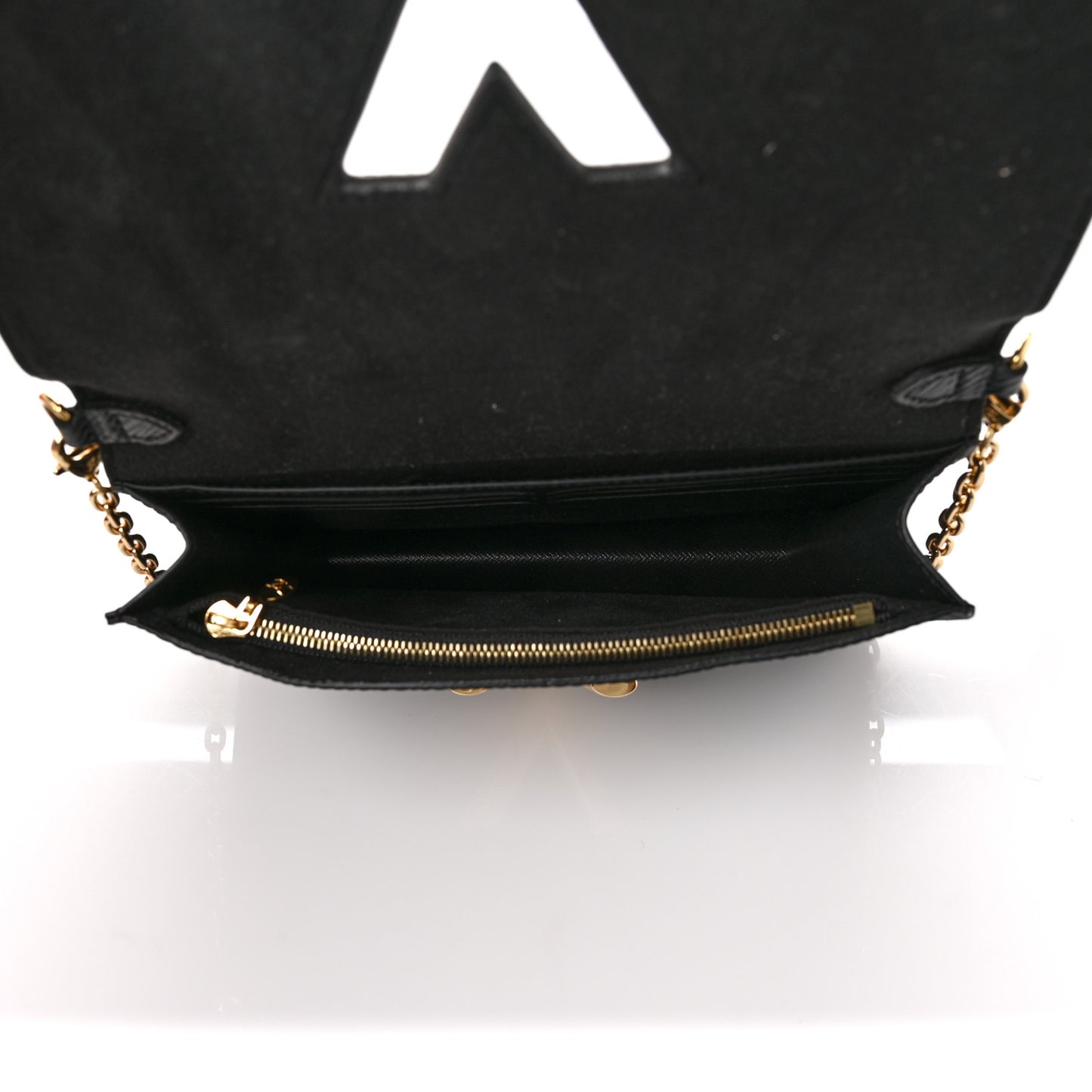 Epi Twist Belt Chain Wallet Black