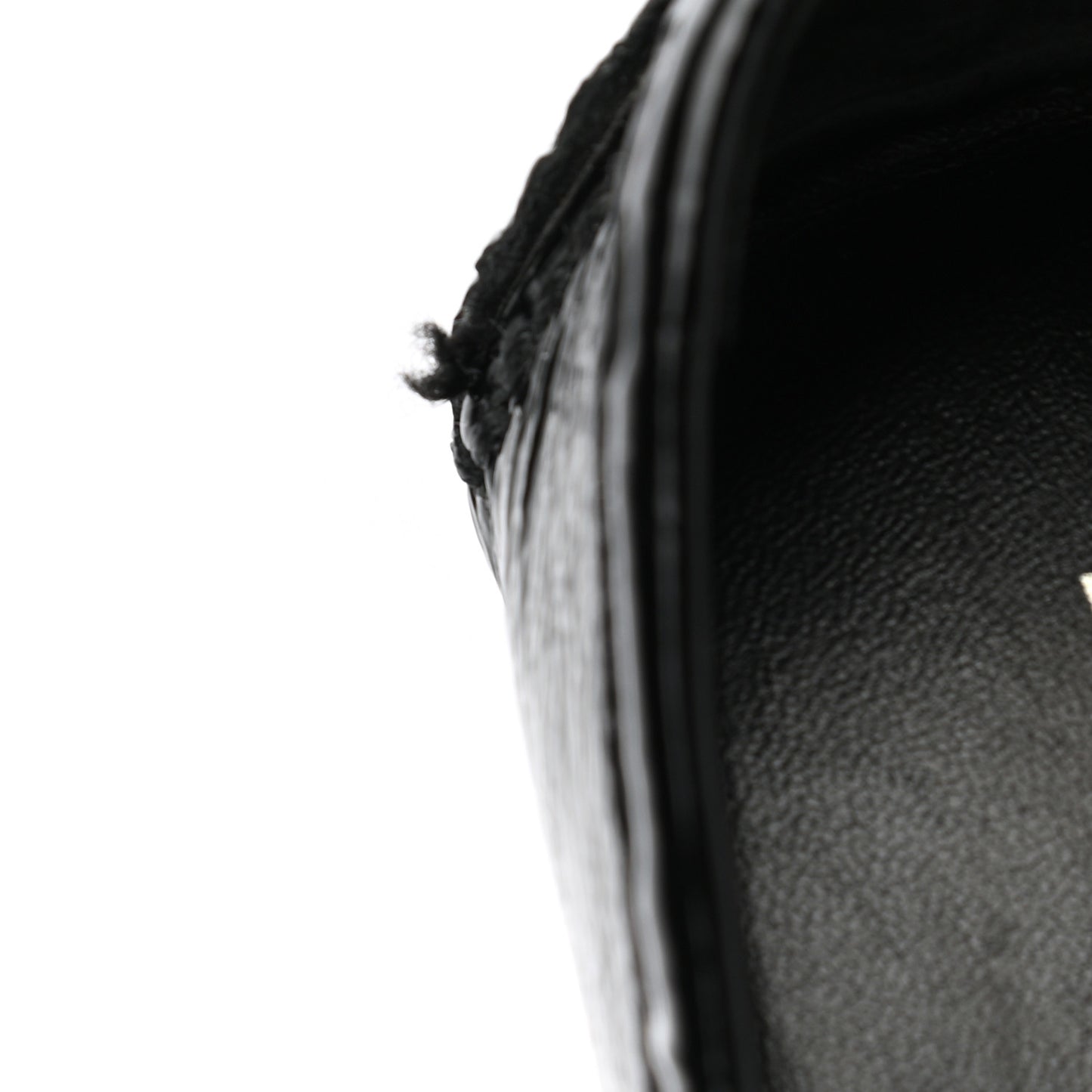 Patent Calfskin Logo Loafers 37.5 Black
