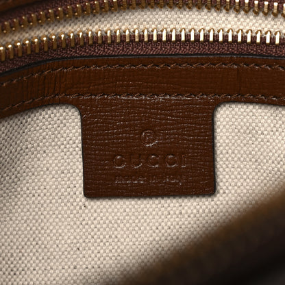 Gucci GG Supreme Monogram Azalea Calfskin Small Horsebit 1955 Top Handle Bag Beige Ebony Brown Sugar 6 of 12