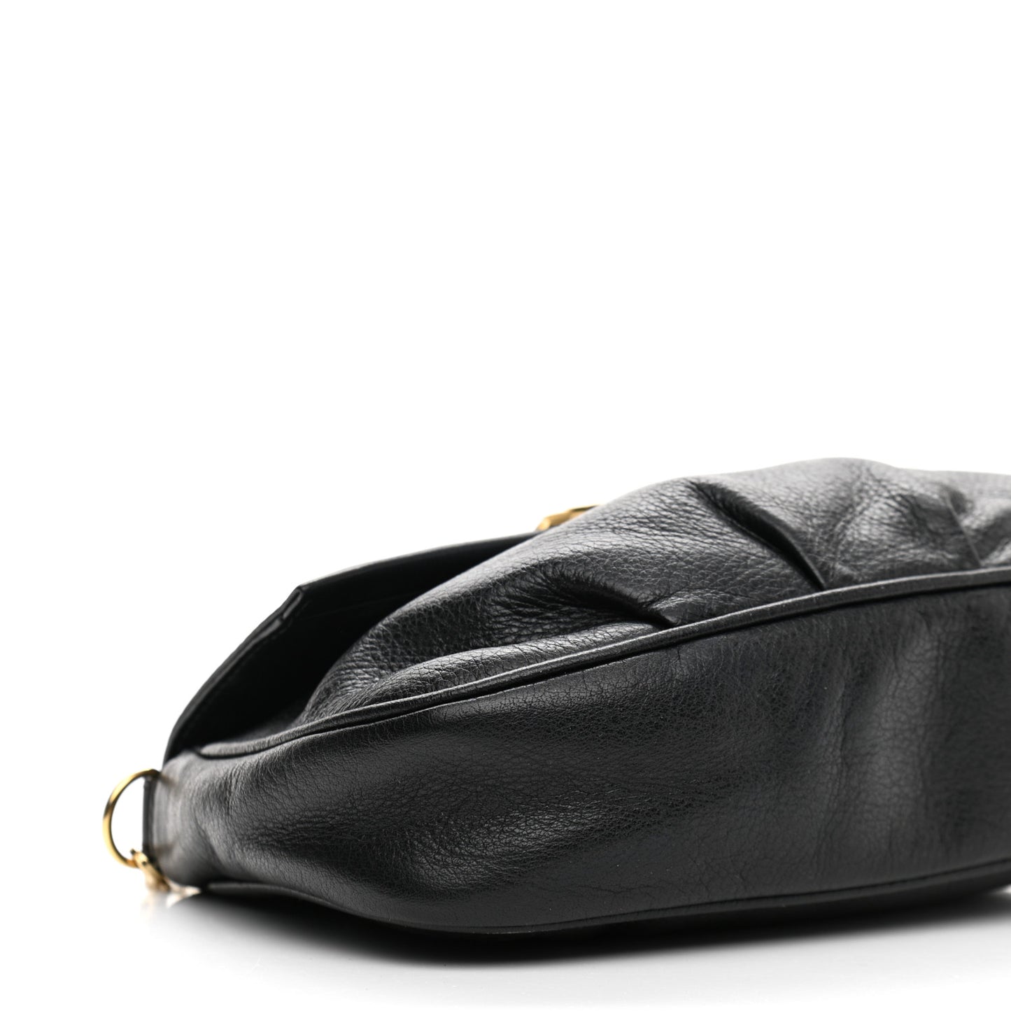 Vitello Flamingo Fendista Pouchette Crossbody Black