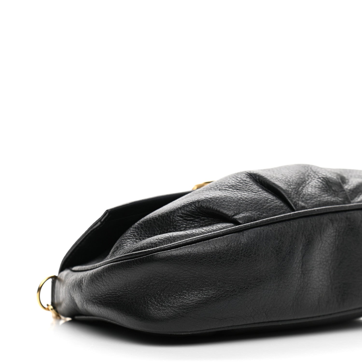 Fendi Vitello Flamingo Fendista Pouchette Crossbody Black 9 of 10