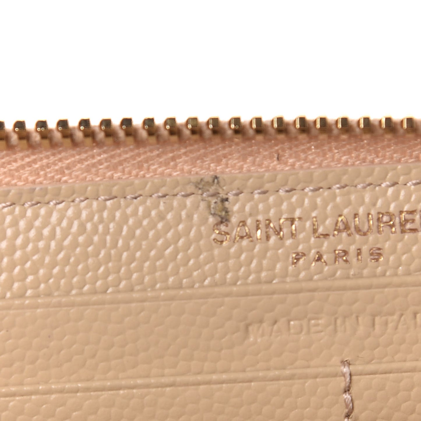 Grain De Poudre Matelasse Chevron Monogram Zip Around Wallet Nude Powder