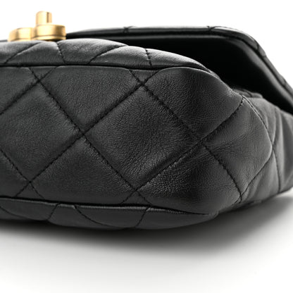 Chanel Lambskin Quilted Small Lacquered Chain Flap Black 10 of 10