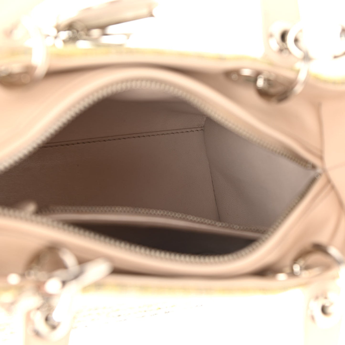 Tweed Medium Lady Dior Green Multicolor