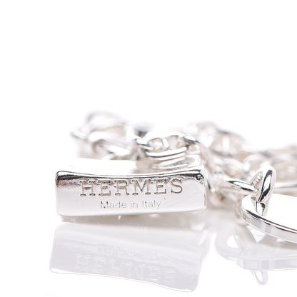 Hermes Sterling Silver Mini Birkin Amulette Bracelet SH 6 of 7