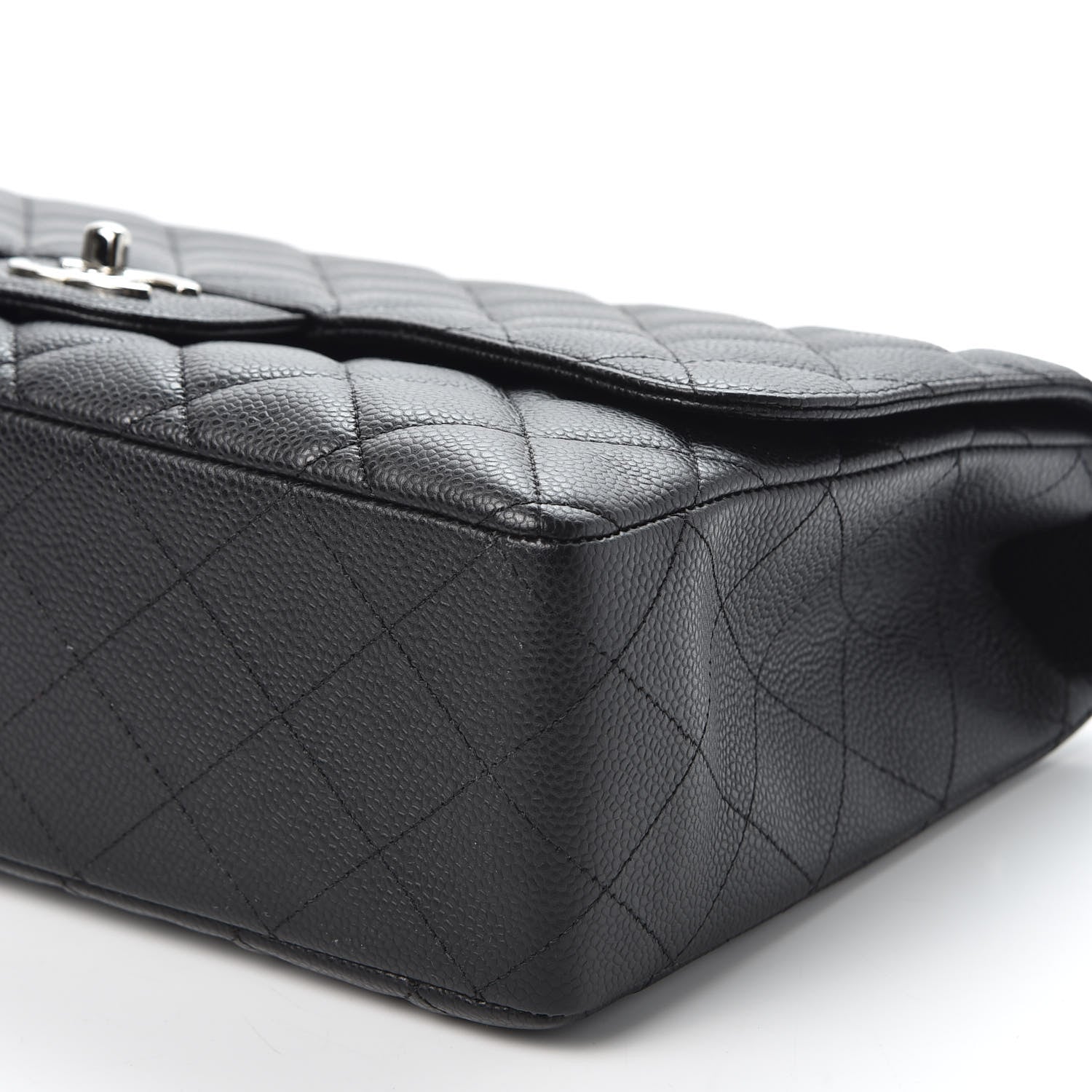 Chanel Caviar Quilted Jumbo Single Flap Black 6 of 9