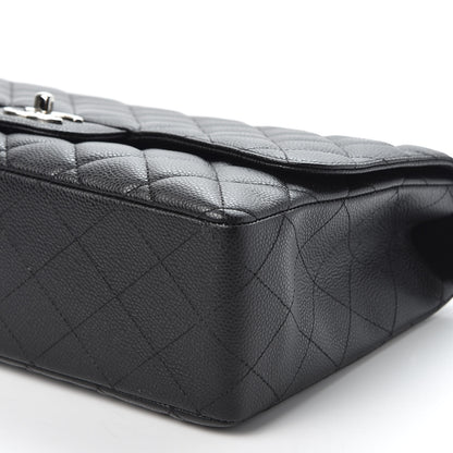 Chanel Caviar Quilted Jumbo Single Flap Black 6 of 9