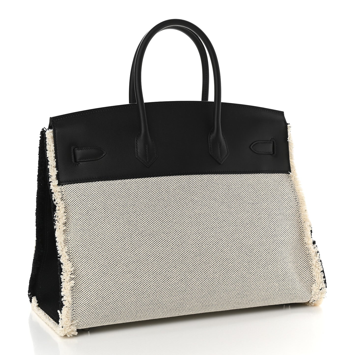 Swift Twill H Fray Fray Birkin 35 Black Ecru