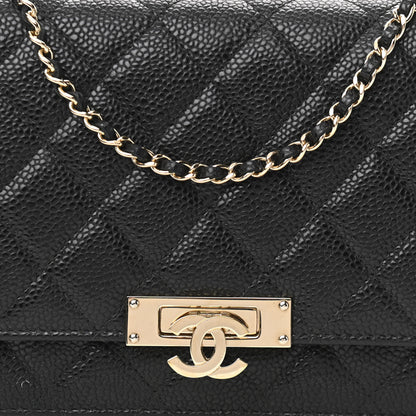 Chanel Caviar Quilted Golden Class Wallet On Chain WOC Black 9 of 14