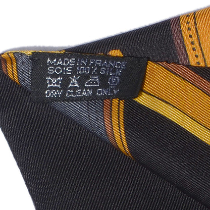 Hermes Silk Cavalcadour Maxi Twilly Black 6 of 6