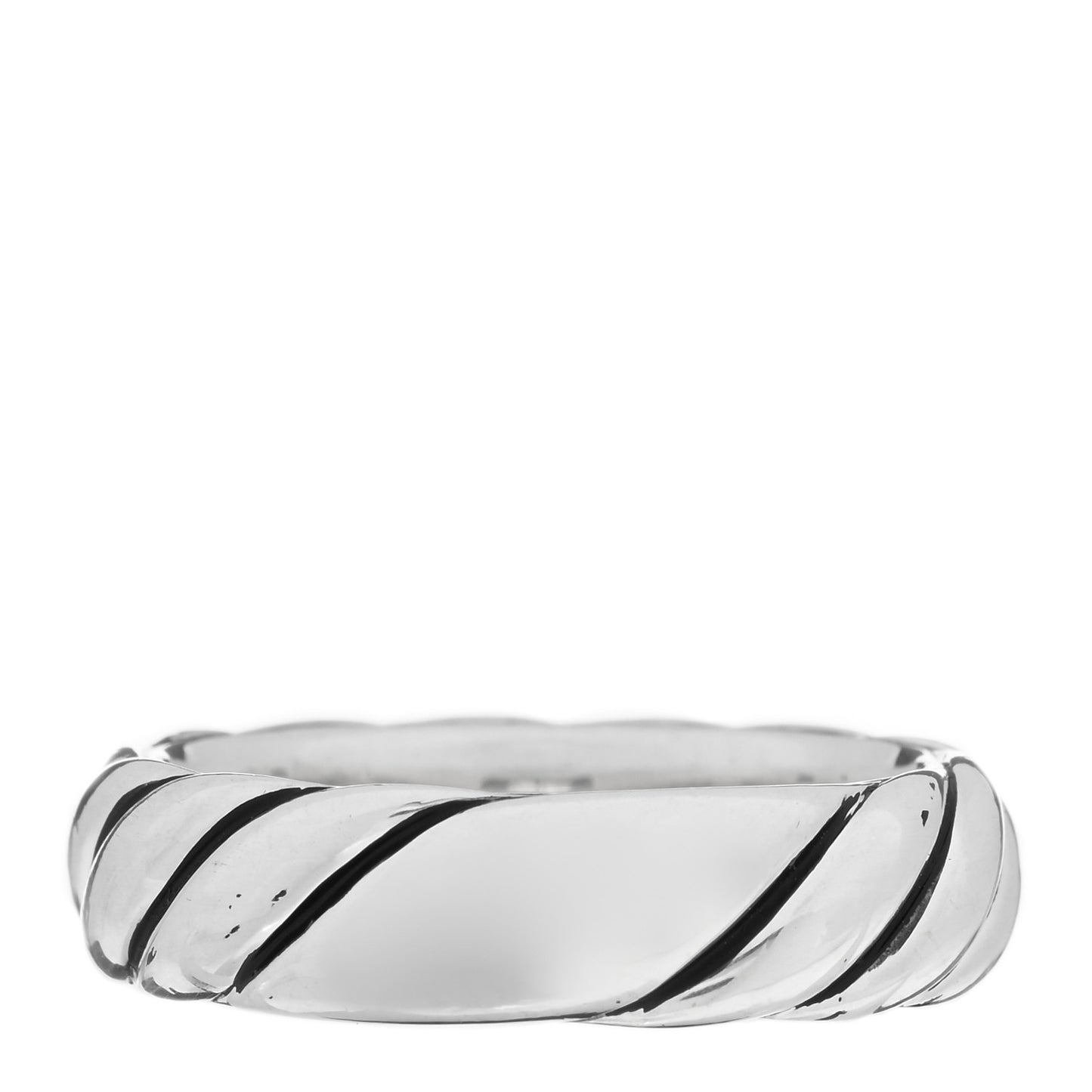 Sterling Silver 6mm Sculpted Cable Band Ring 60 9