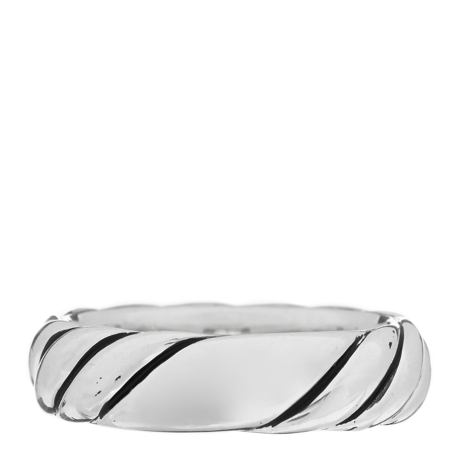 David Yurman Sterling Silver 6mm Sculpted Cable Band Ring 60 9 3 of 4