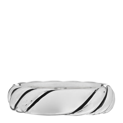 David Yurman Sterling Silver 6mm Sculpted Cable Band Ring 60 9 3 of 4