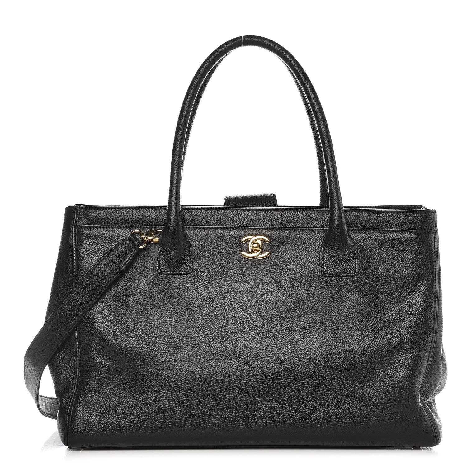 Chanel Calfskin Cerf Executive Shopper Tote Black 1 of 13