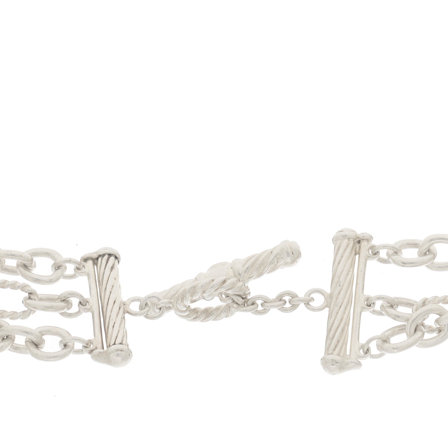 David Yurman Sterling Silver 18K Yellow Gold Cultured Pearl Citrine Smoky Quartz Multi Strand Necklace 4 of 5