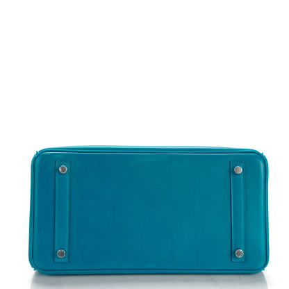 Hermes Tadelakt Birkin 30 Bleu Izmir 6 of 25