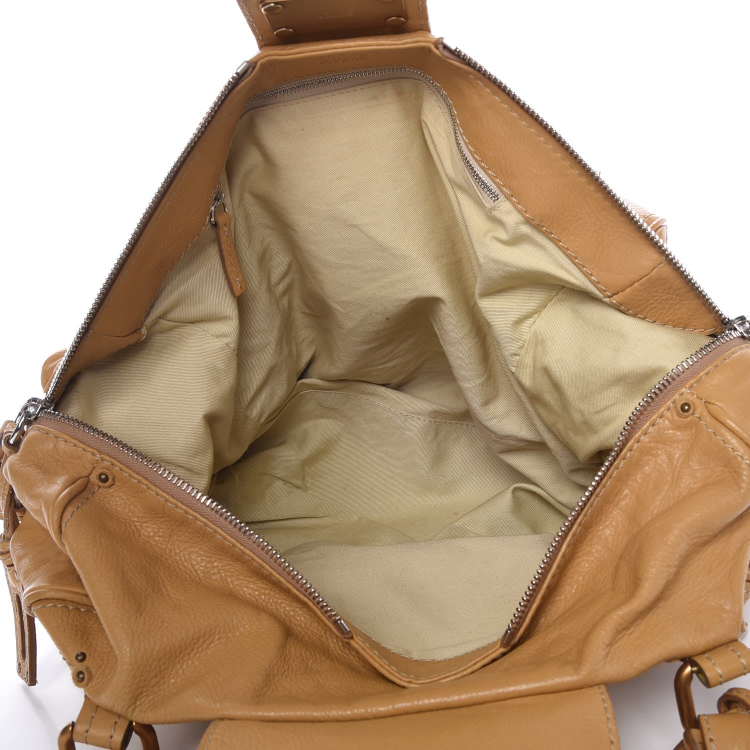 Chloe Calfskin Paddington Front Pocket Tote Tan 5 of 8