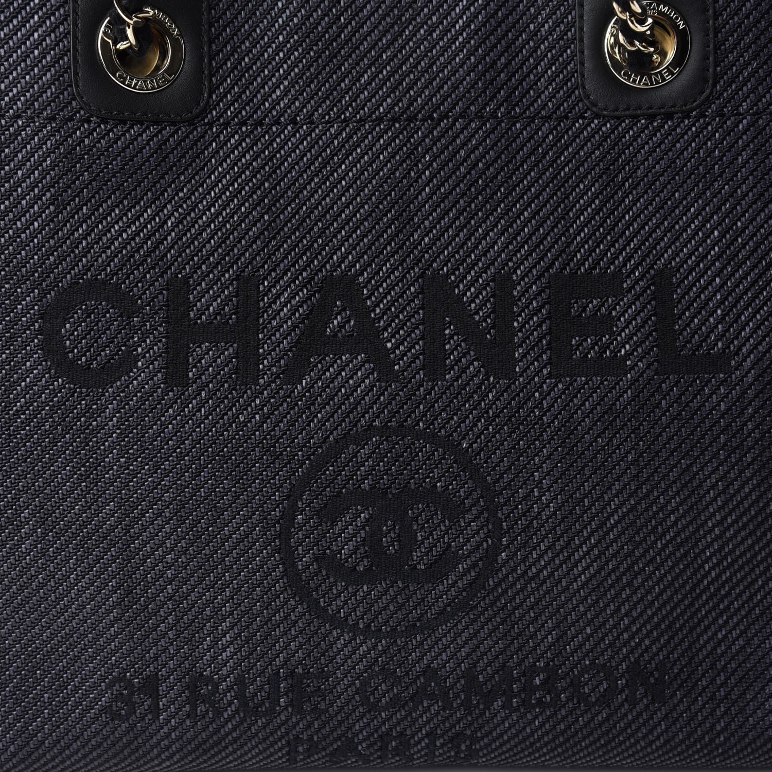 Chanel Mixed Fibers Calfskin Small Deauville Tote Black 11 of 11