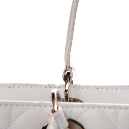 Christian Dior Lambskin Cannage Soft Lady Dior East West White 20 of 20