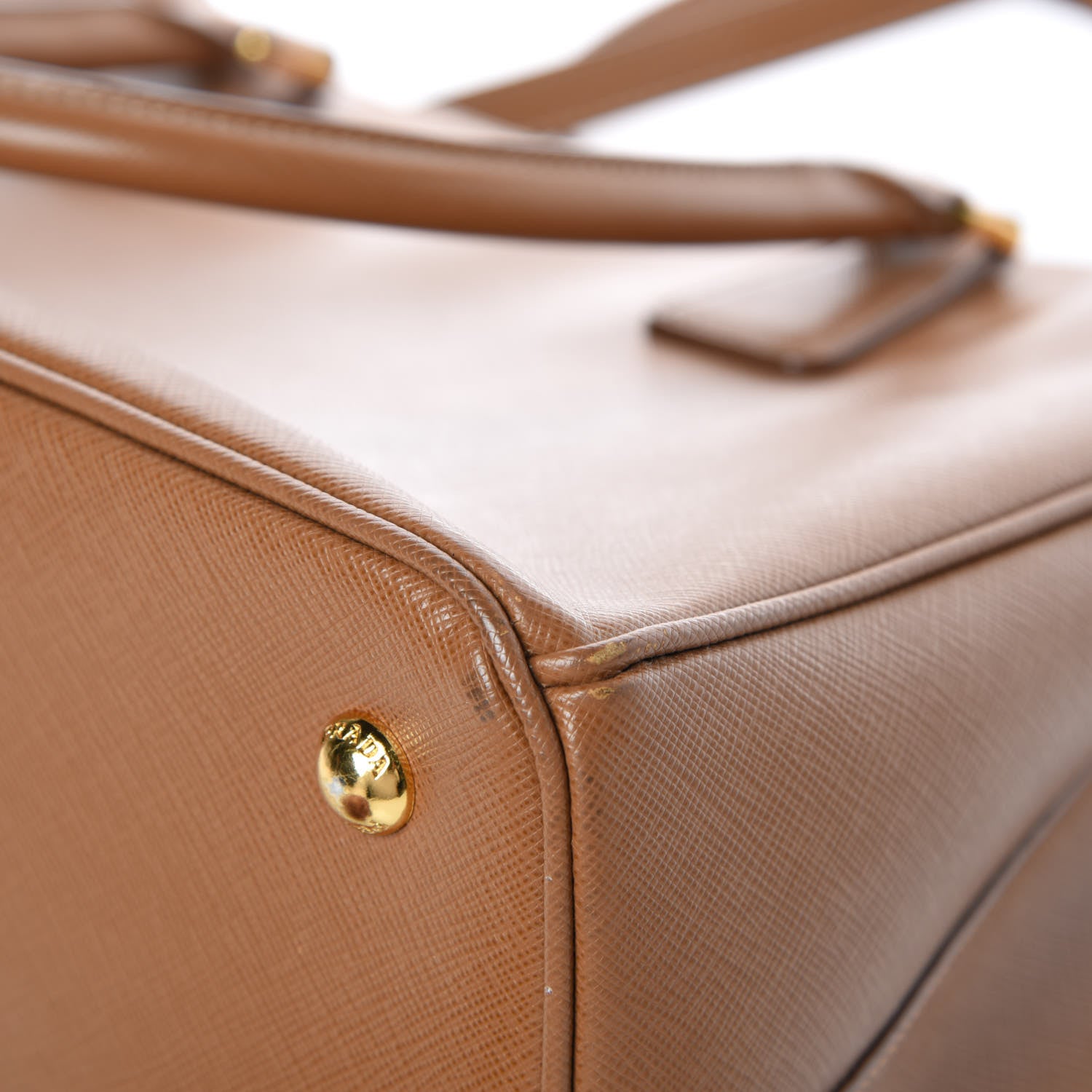 Prada Saffiano Lux Medium Tote Caramel 11 of 12
