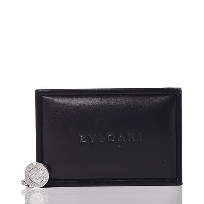 Bulgari BVLGARI 18K White Gold Diamond Disc Charm Pendant 4 of 4