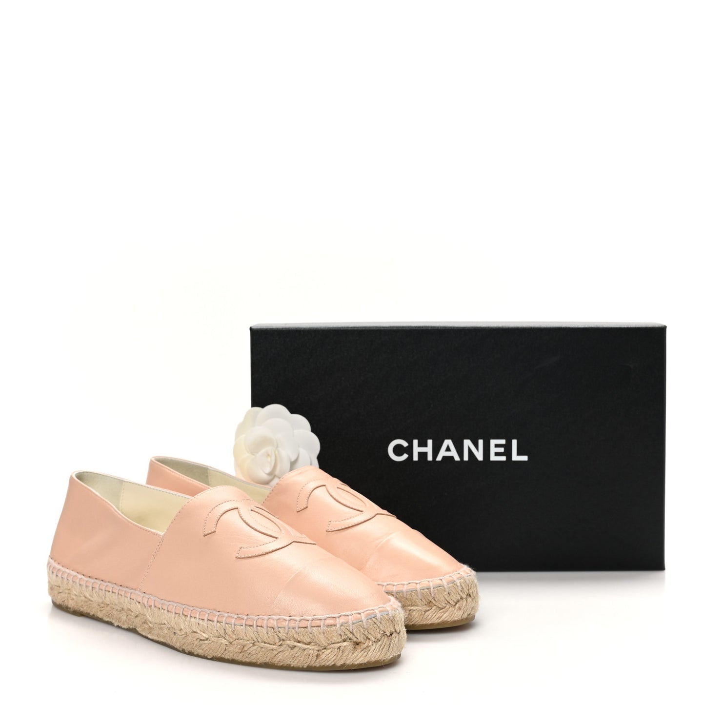 Lambskin CC Espadrilles 40 Nude