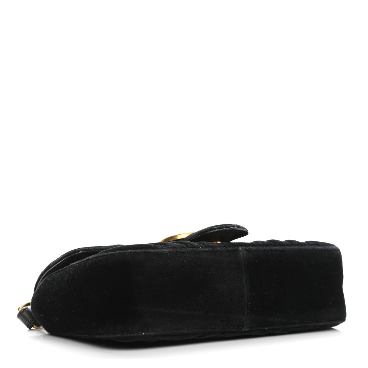 Velvet Matelasse Mini GG Marmont Shoulder Bag Black