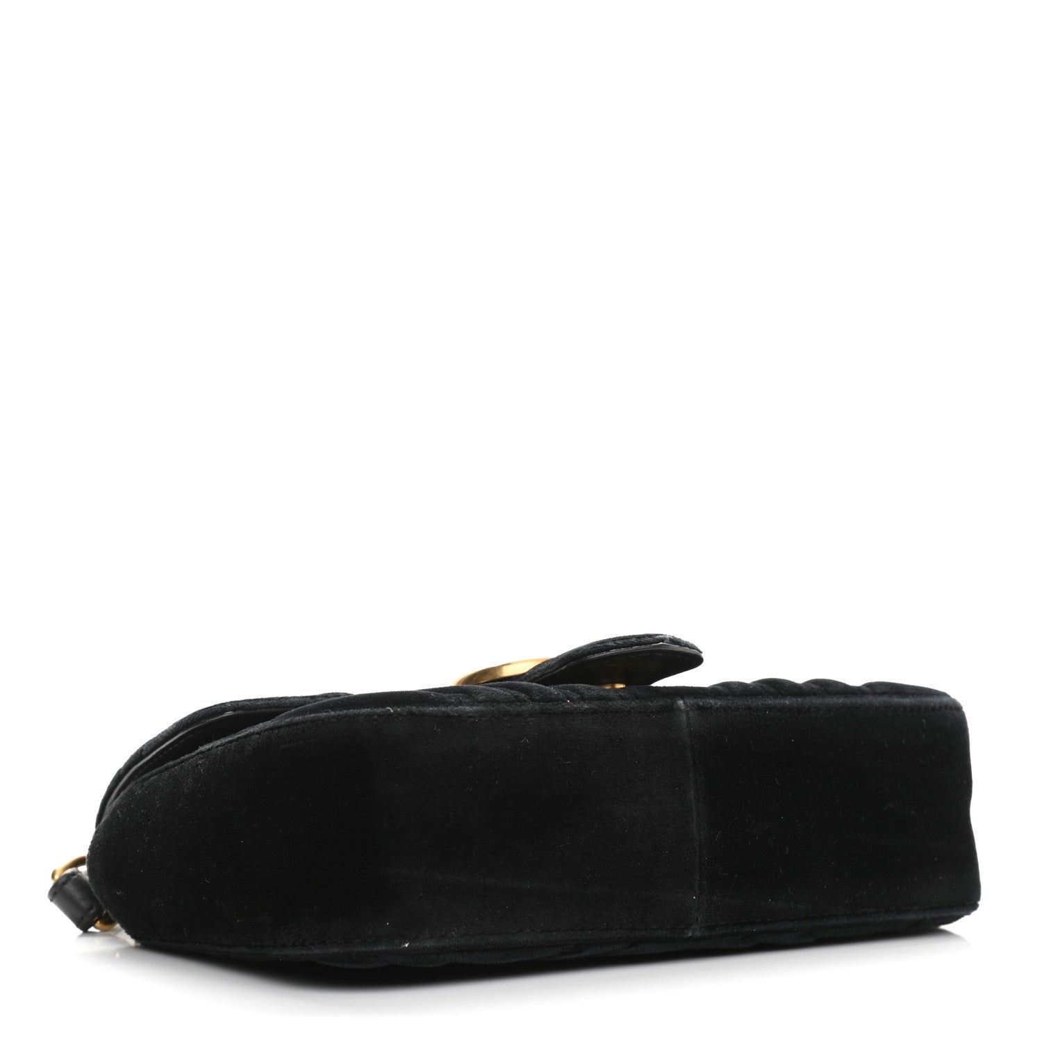Gucci Velvet Matelasse Mini GG Marmont Shoulder Bag Black 4 of 13