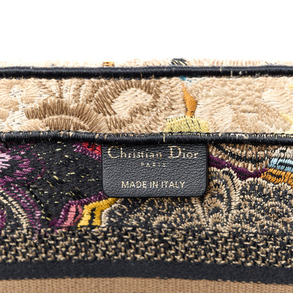Christian Dior Canvas Embroidered Butterfly Brocart Hat Basket Bag Beige Multicolor 7 of 15