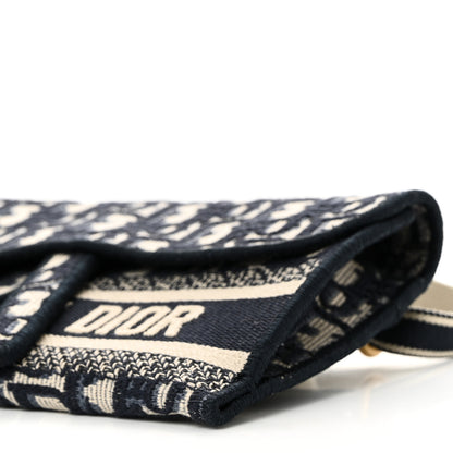 Christian Dior Oblique Slim Saddle Pouch Blue 10 of 10