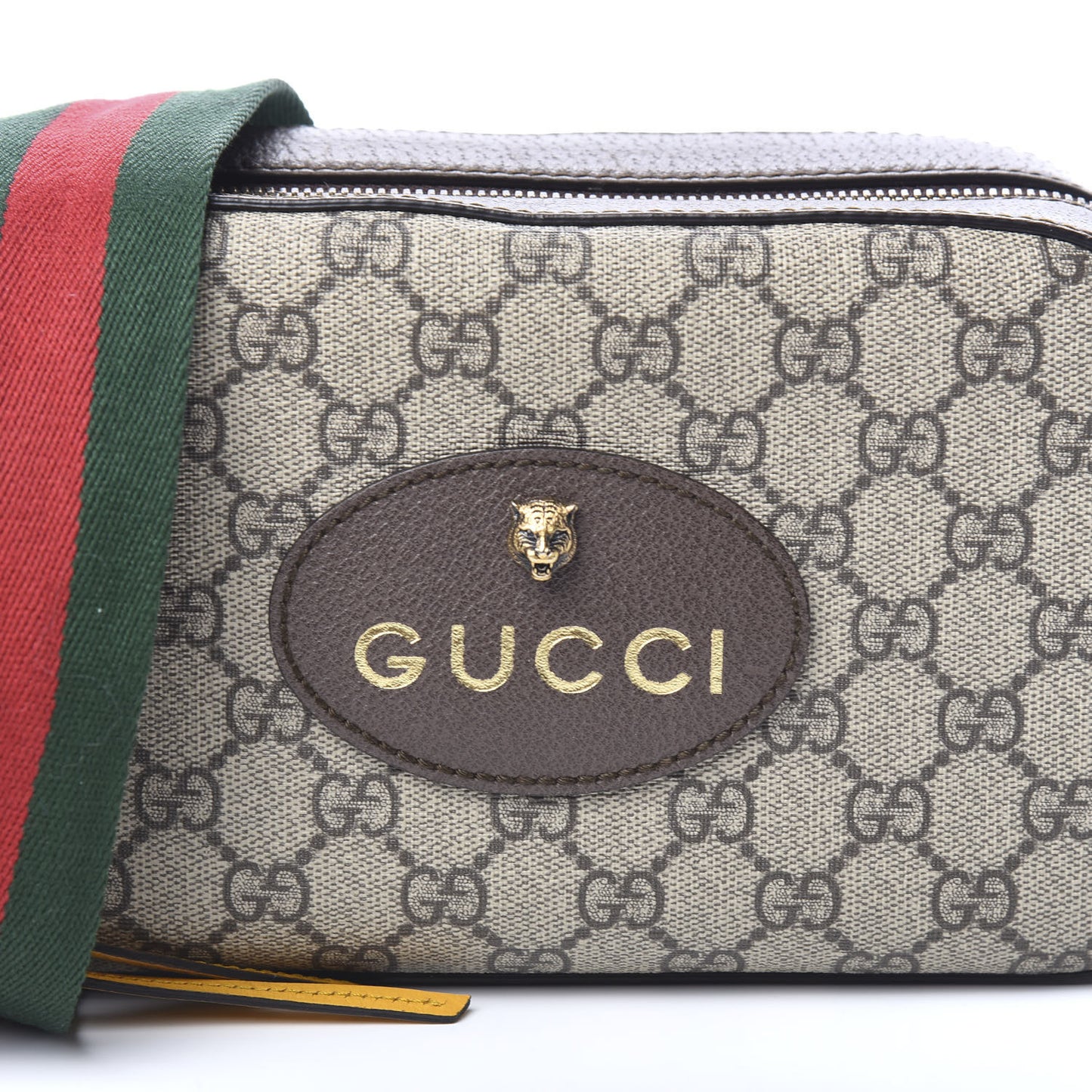 GG Supreme Monogram Web Neo Vintage Shoulder Bag Beige New Acero Crop