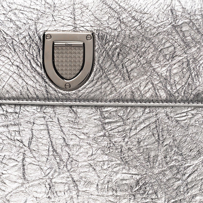 Christian Dior Metallic Calfskin Medium Diorever Flap Silver 8 of 17