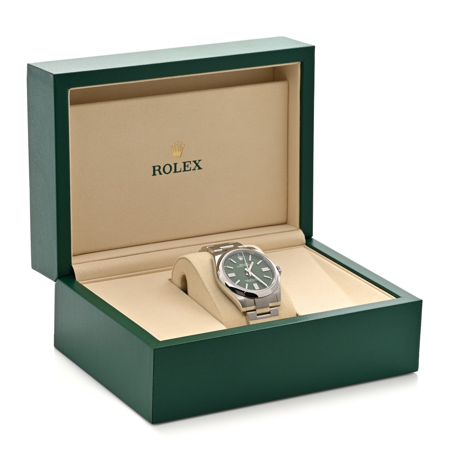 Stainless Steel 41mm Oyster Perpetual Watch Green 134300