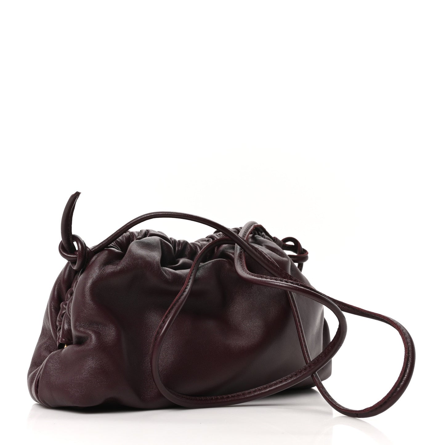 Lambskin Mini Cloud Clutch Plum