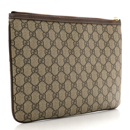 Gucci GG Supreme Monogram Large Ophidia Pouch Clutch Brown 3 of 8