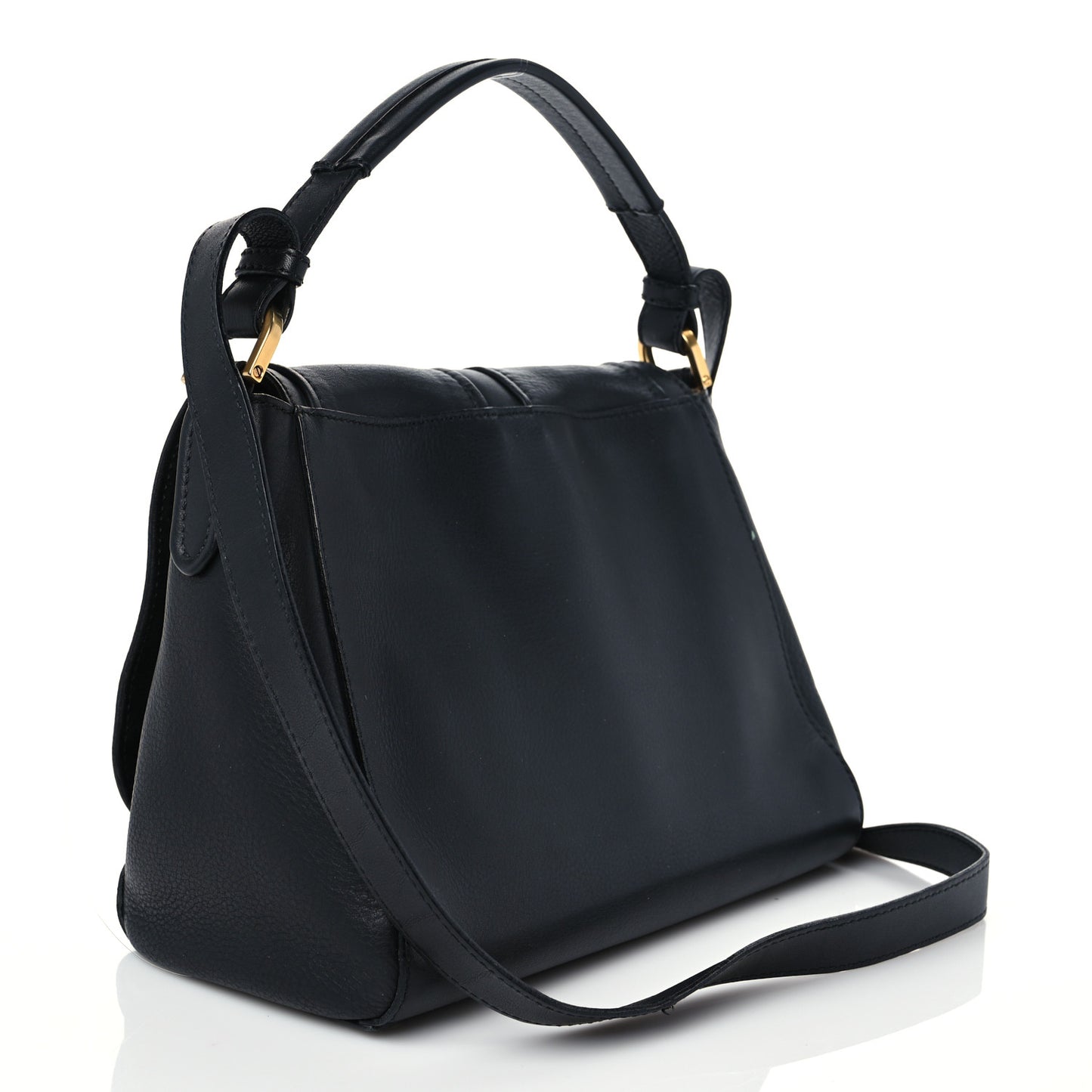 Vitello Dolce Marmol Anna Shoulder Bag Black