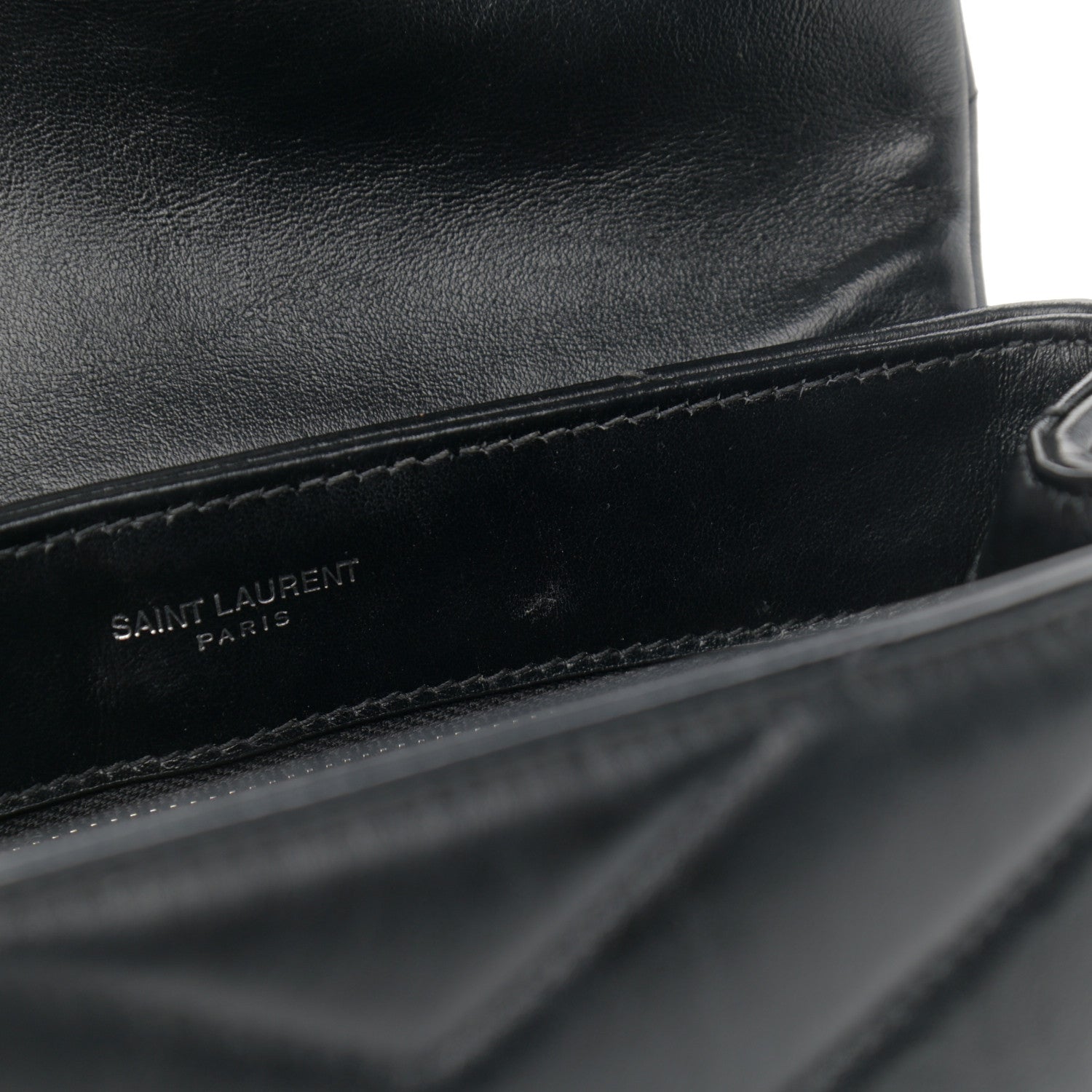 Saint Laurent Calfskin Y Quilted Monogram Toy Loulou Crossbody Bag Black 10 of 10