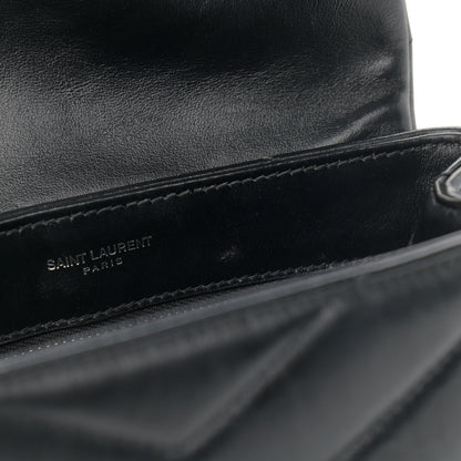 Saint Laurent Calfskin Y Quilted Monogram Toy Loulou Crossbody Bag Black 10 of 10