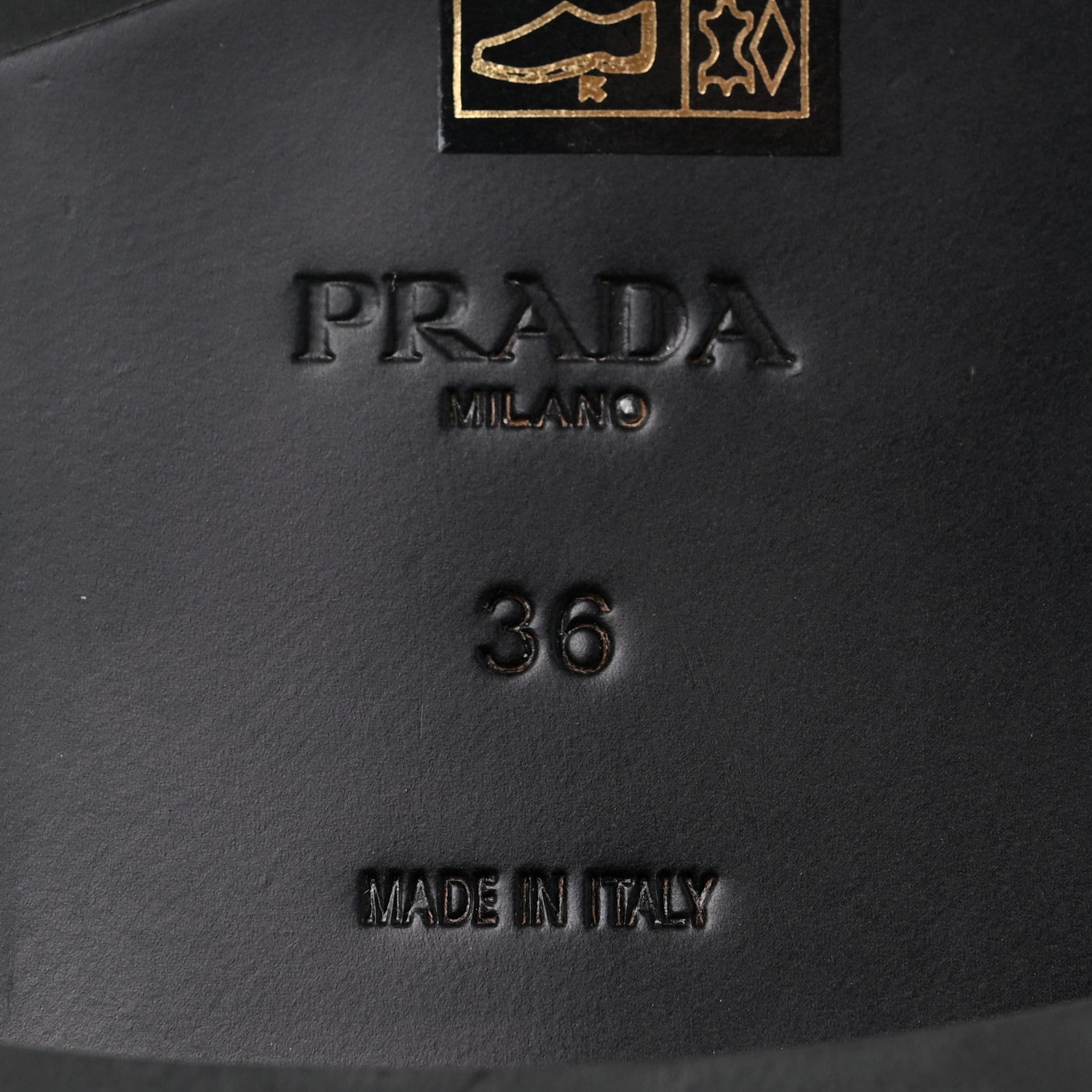 Prada Spazzolato Metal Triangle Logo 20mm Loafers 36 Black 6 of 10