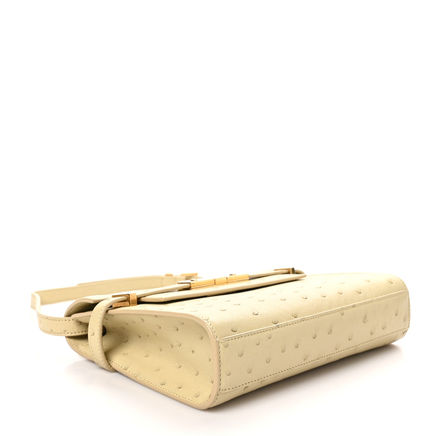 Ostrich Small Manhattan Baguette  Natural Beurre