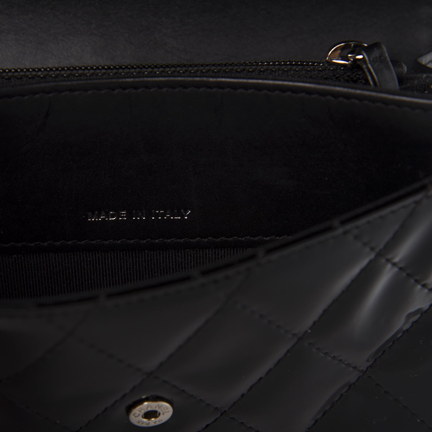 Chanel Patent Quilted Small Flap Wallet Black 11 of 11