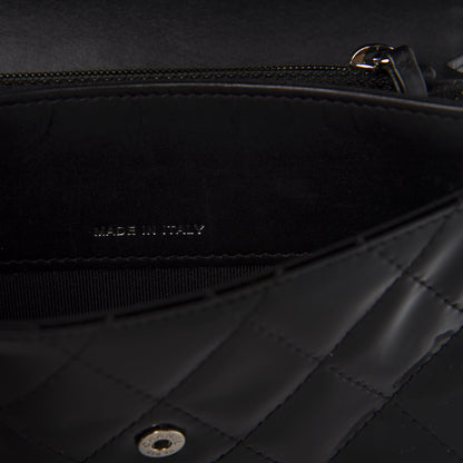 Chanel Patent Quilted Small Flap Wallet Black 11 of 11