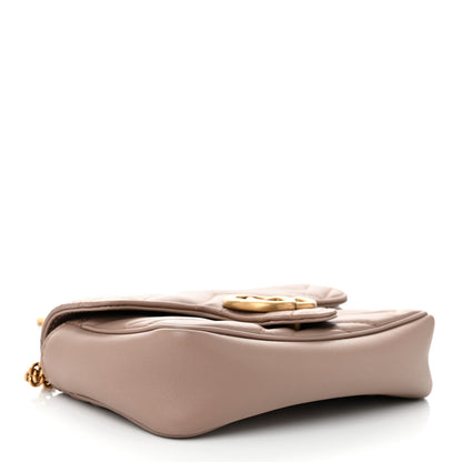 Gucci Calfskin Matelasse Super Mini GG Marmont Shoulder Bag Porcelain Rose 4 of 11